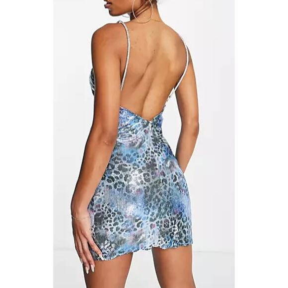 New ~ ASOS ~ NORDSTROM ! Stunning! Cowl Neck Mini Dress Size 6 Homecoming - Picture 2 of 11